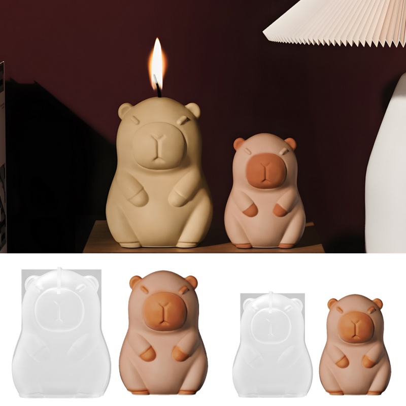 Candle Making Tutorial - Cetakan Silikon Memanggang Puding Kapibara DIY